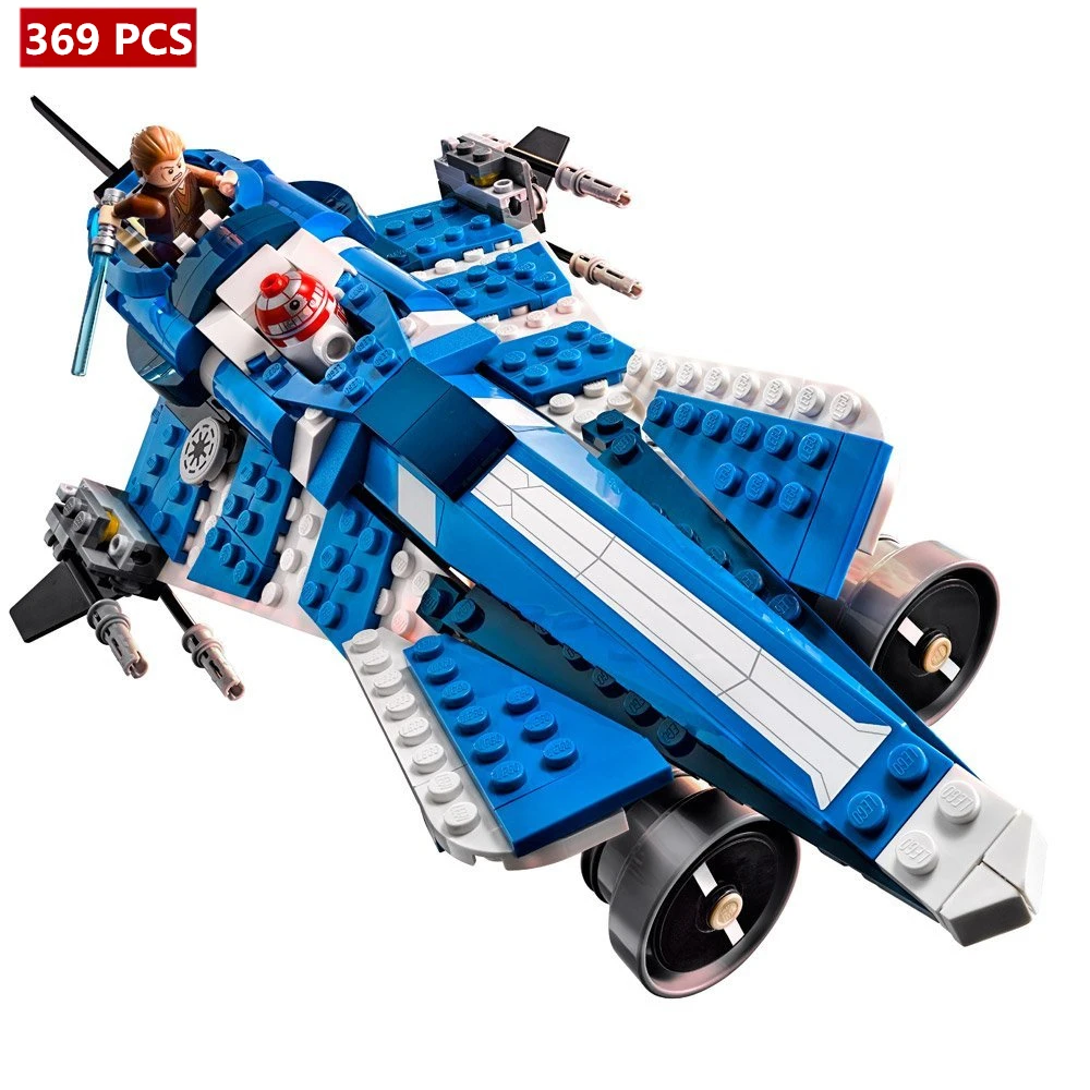 

369pcs Diy Star Wars Anakin's Custom Jedi Model Building Blocks Set Educational Bricks Toys Compatible With Legoing for Children