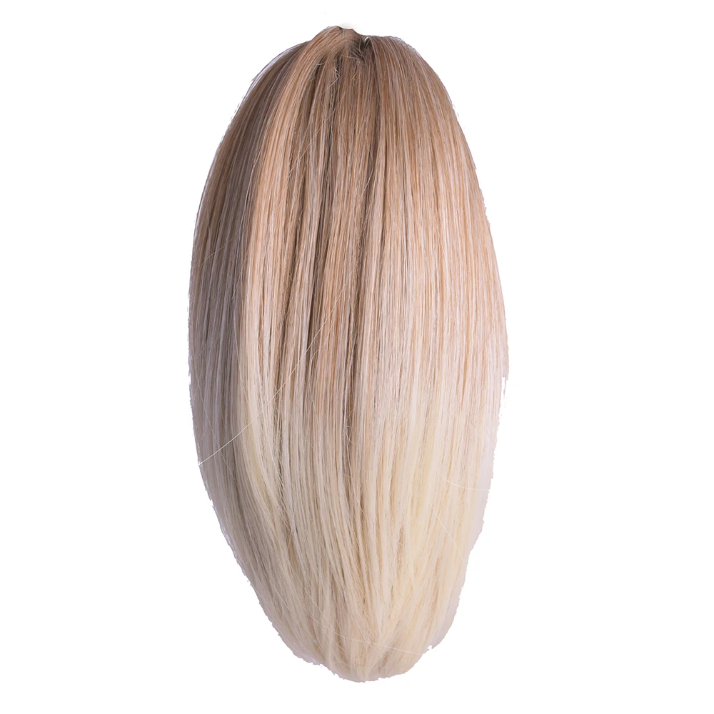 Delice Girls Short Straight Ponytail Clip In Ombre Claw Little Ponytails Heat Resistance Synthetic Hair Extensions