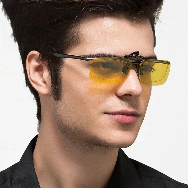 2PCS Night Vision Polarized Sunglasses Clip Drive Sunglasses Goggles Resin Lenses Night Driving Glasses Car Accessories 2PCS Night Vision Polarized Sunglasses Clip Drive Sunglasses Goggles Resin Lenses Night Driving Glasses Car Accessories