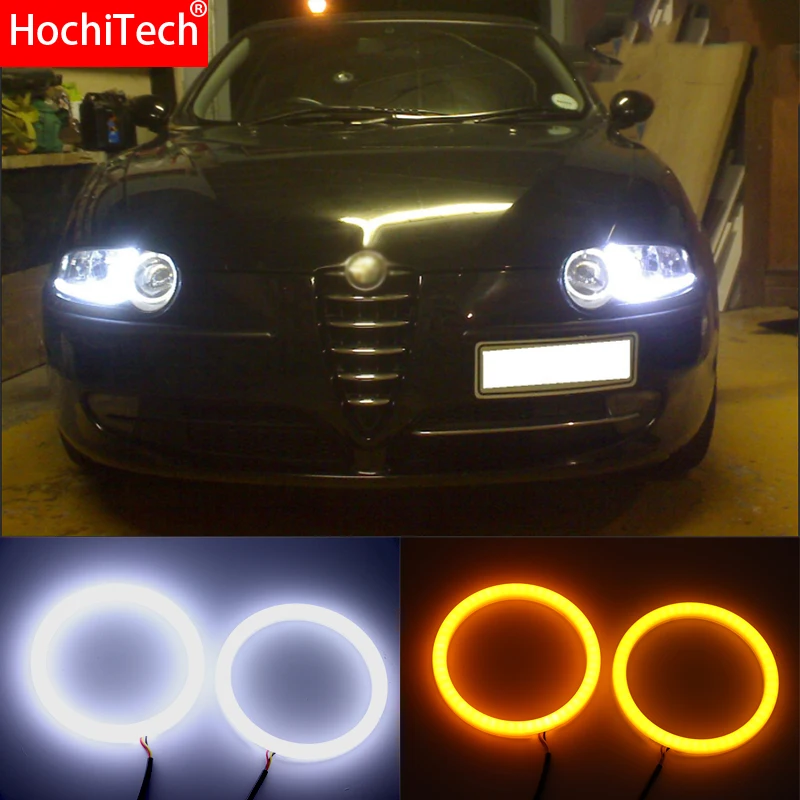 For Alfa Romeo 147 2000 04 Halogen headlight White & Amber Dual color