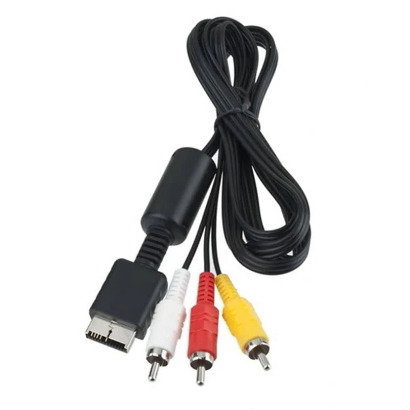Аудио видео av кабель с 3 RCA ТВ адаптером свинцовый для Sony Playstation PS1 PS2 PS3