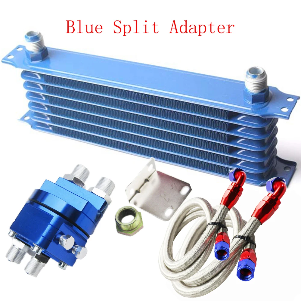 Universal 7Rows AN10 OIL COOLER KIT 7ROWS TRANSMISSION OIL COOLER+OIL