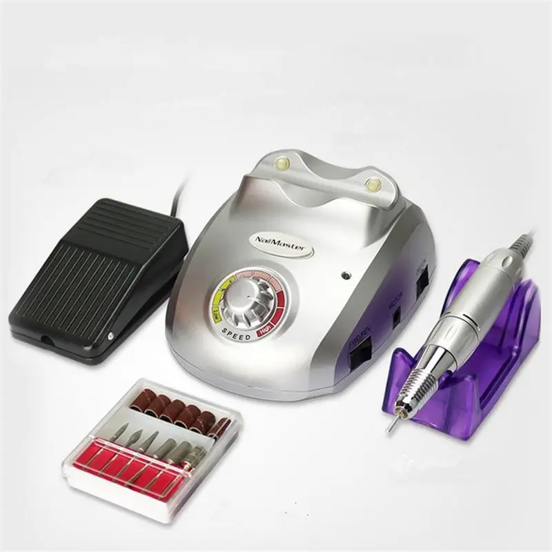 Электрические сверла для ногтей, резак для маникюрного набора, напильник, серая ручка для ногтей, набор станков для фрезерования ногтей для педикюра, инструменты для кутикулы