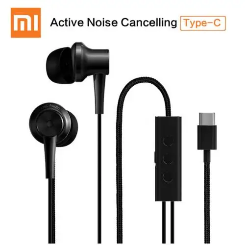 

Xiaomi ANC Earphones Hybrid Type-C Mic Line Control Active Noise Cancelling USB-C for Xiaomi Mi6 MIX Note2 Mi 5s Plus Mi5