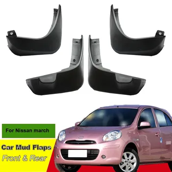 

Tommia For Nissan march Car Mud Flaps Splash Guard Mudguard Mudflaps 4pcs ABS Front & Rear Fender