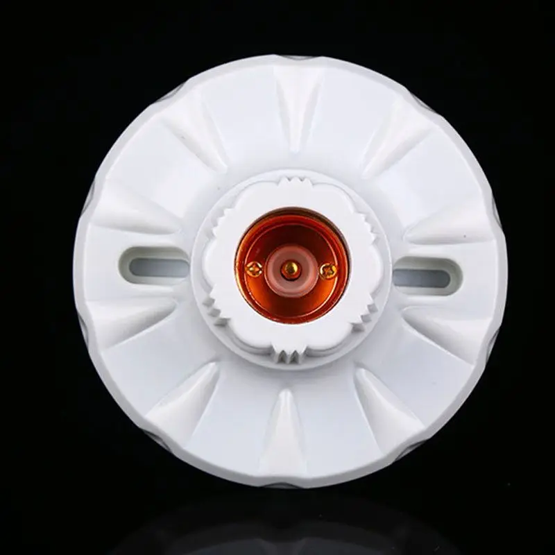 E27 круглый Пластик база винтовая лампочка штекеры патрона лампы огнестойкий прочный Материал, безопасен, электрических утечек