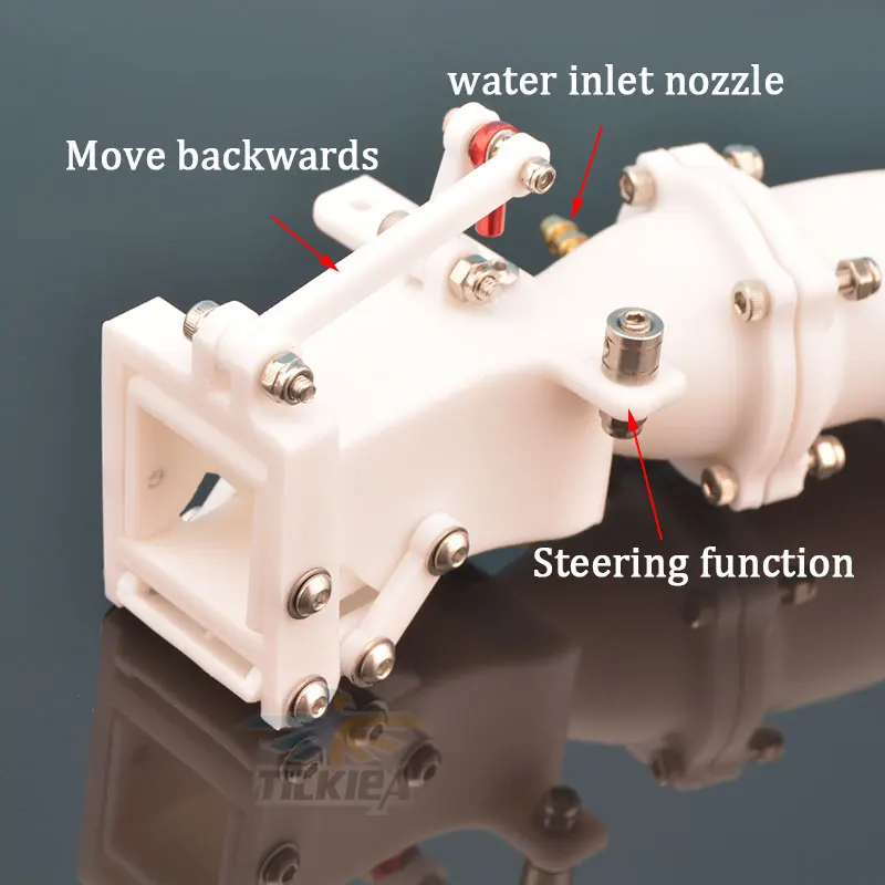 28 мм водяной струйный лодочный насос распылитель воды Подруливающее устройство с функцией движения назад 28 мм Пропеллер с муфтой для RC модели струйных лодок
