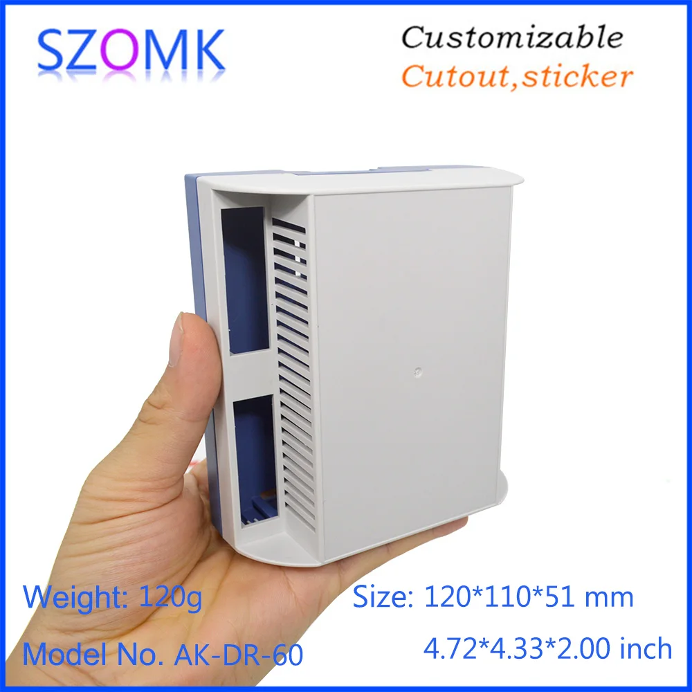 szomk plastic din rail enclosure PLC plastic electronics instrument housing din rail device box (14)