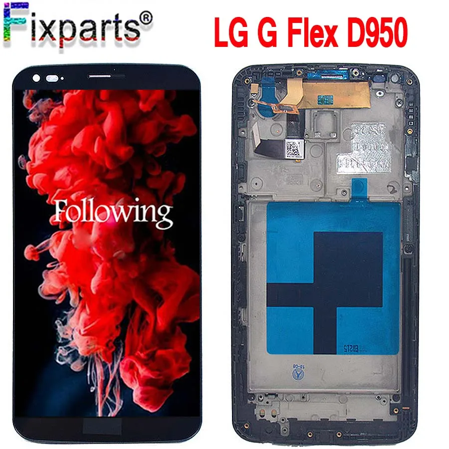 

6.0" For LG G Flex D950 LCD 100% Test With Frame D955 LS995 D958 LCD Touch Screen Digitizer Assembly Replacement For LG G LS995