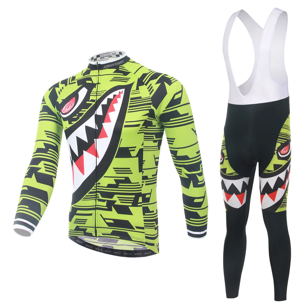 

BOODUN Shark Riding Suit Straps Long Sleeve Suit Bicycle Serve Catch Down Windbreak Keep Warm Function Underwear