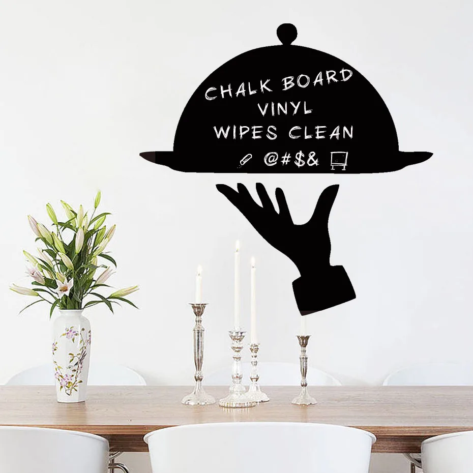Menu Tray Cover Chalkboard Wall Art Decals For Kitchen Restaurant Dining Room Removable Wallpaper Vinyl Wall Sticker Home Decor (3)