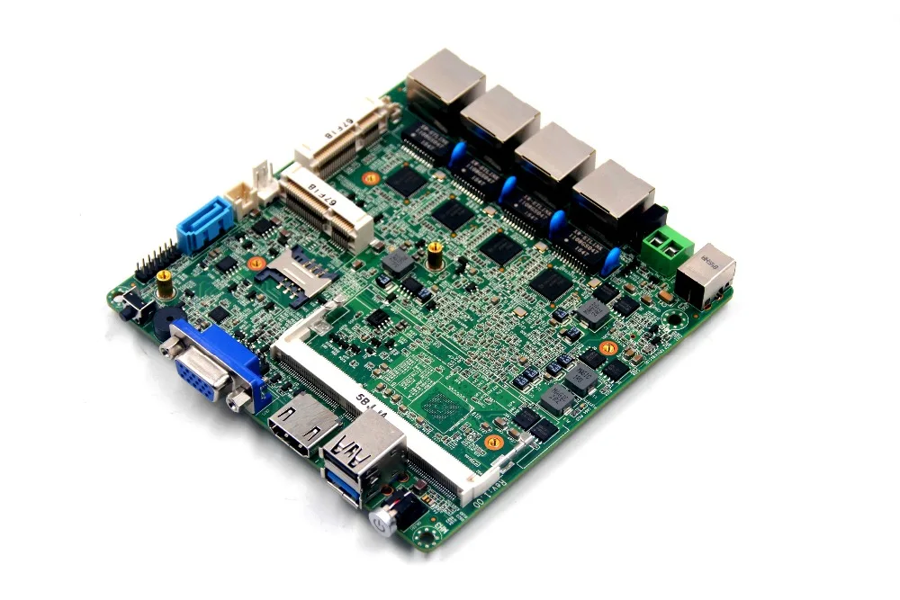 2016 ультра тонком 12*12 см mothboard для 4 LAN Сетевое оборудование/мягкий маршрутизатор