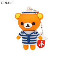 XIWANG cute bear type U disk memory stick Pendrive USB 2.0 4GB 8GB 16GB 32GB 64GB cartoon memory card flash drive holiday gift
