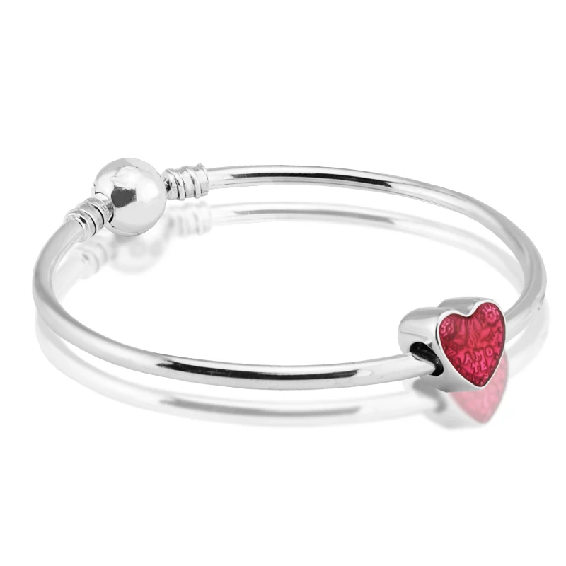 

Clasp Bangles Sterling-Silver-Jewelry with 1pcs 925 Silver Beads Jewelry for Women Free Shipping