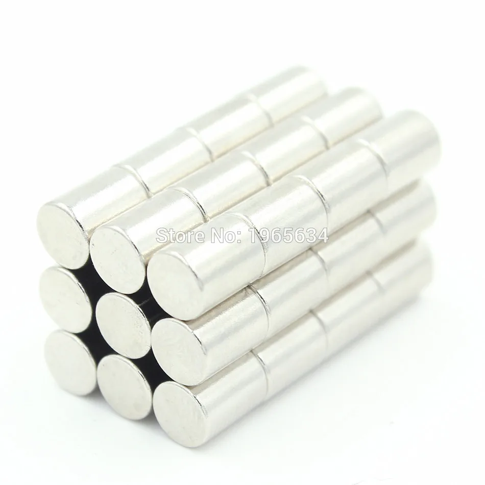 50pcs Neodymium N35 Dia 6mm X 20mm Strong Magnets Tiny Disc NdFeB Rare Earth For Crafts Models Fridge Sticking magnet 6x20mm |