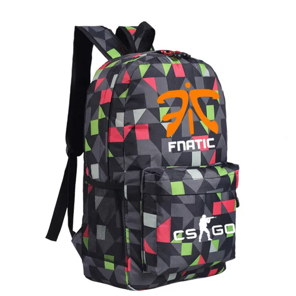 Game Dota 2 CS CSGO Fnatic Virtus.pro Team Printing Men Backpack Canvas
