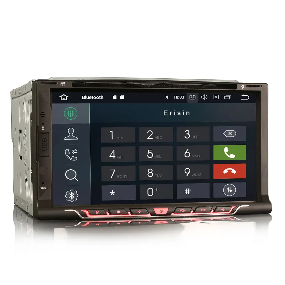 Cheap Erisin ES4837U 6.95 inch car dvd player android 9.0 2G RAM PX30 DAB OBD WIFI 3G for universal cars 1