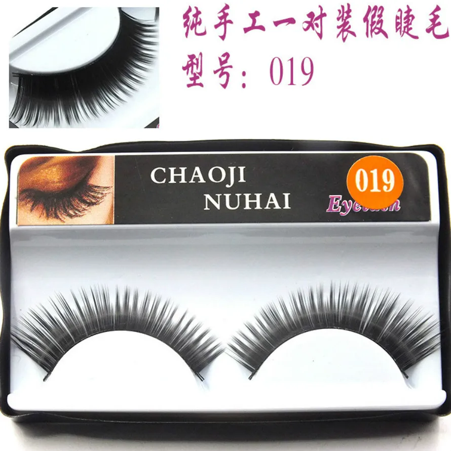 

New 1 Pair Long Black Stalk Eyelashes Kor Natural False Eyelashes Long Makeup Mink Lashes Extension Eyelash Mink Eyelashes #019
