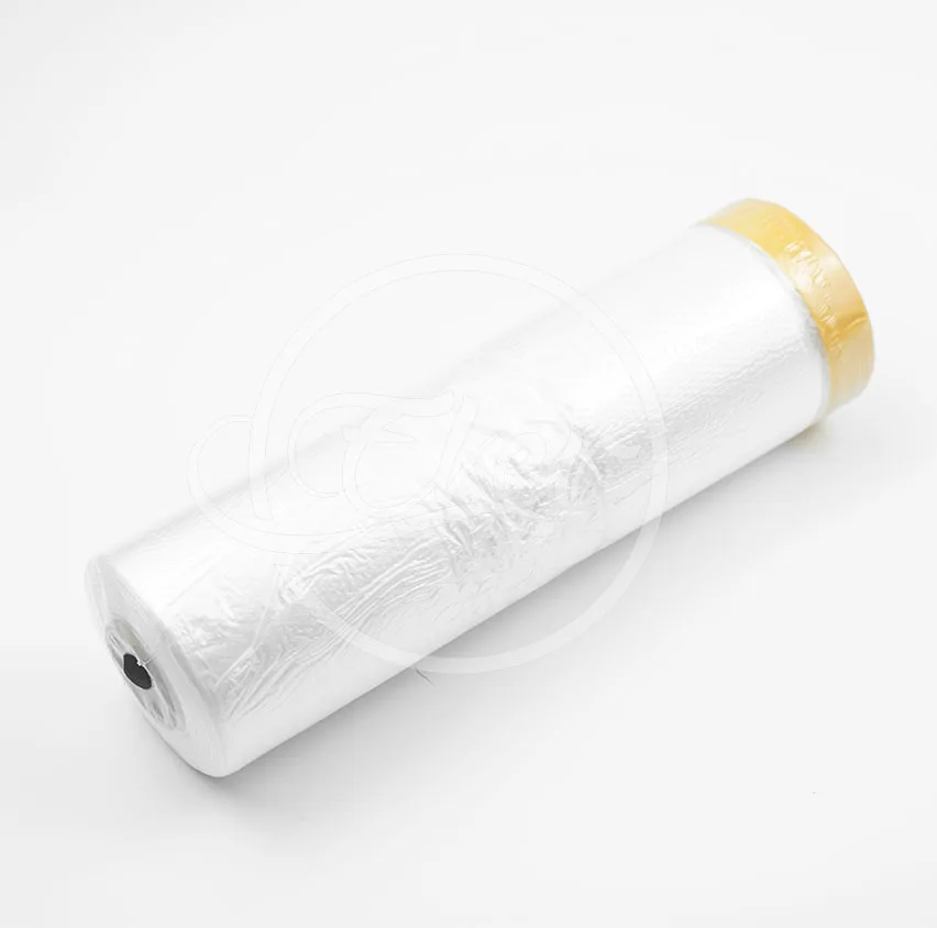 

Free Shipping 110cm*30m Per Roll Pre-Taped Plastic Drop Cloth Masking Film Spray Paint Protection Films Plasti Dip Masking Film