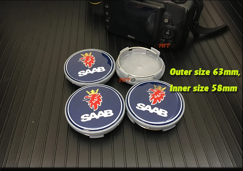 Emblema do Carro Adesivos para Saab Cubo de Roda Aro do Carro Estilo Logotipo Emblema Roda Hub 9-3 9-5 93 95 Tampas 63mm Cubo Automático Tampa 20 Pçs - Set 11 carro logotipo emblema roda hub adesivos para