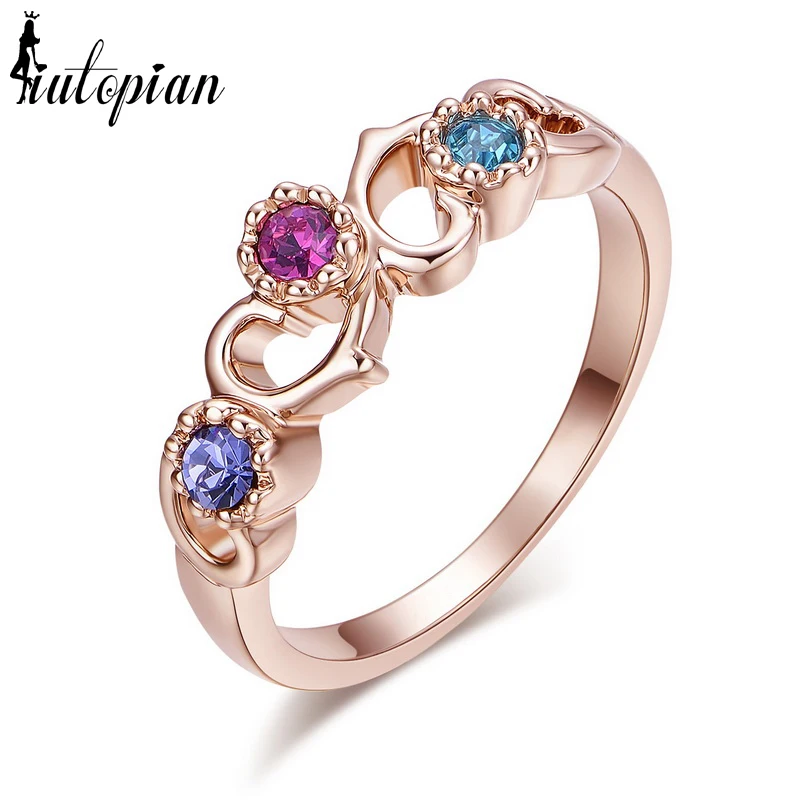 

Iutopian Brand 18KGP Ring Made With Austrian Crystal Stellux High Quality NO MOQ 1#RG95777
