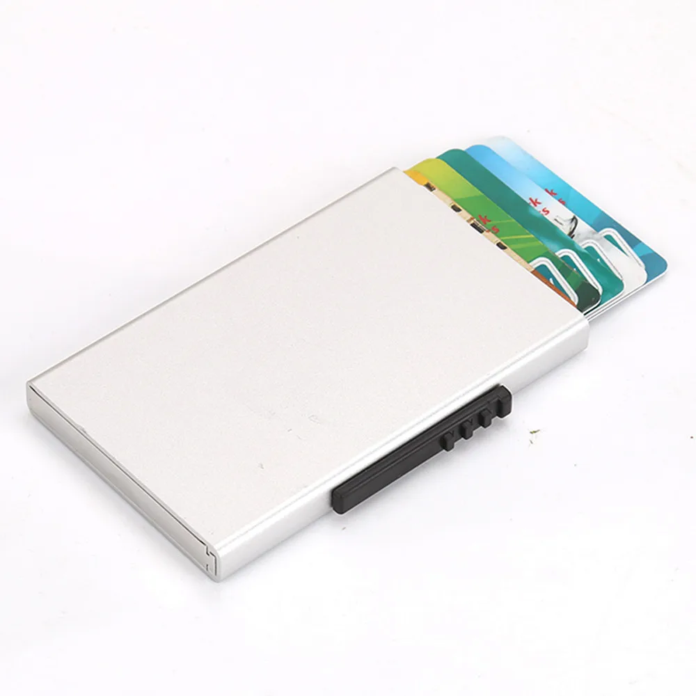 Держатель для карт протектор кошелек автоматический RFID держатель для кредитных карт для мужчин удостоверения кредитные карты протектор портмоне для карт упаковка коробка 2,5