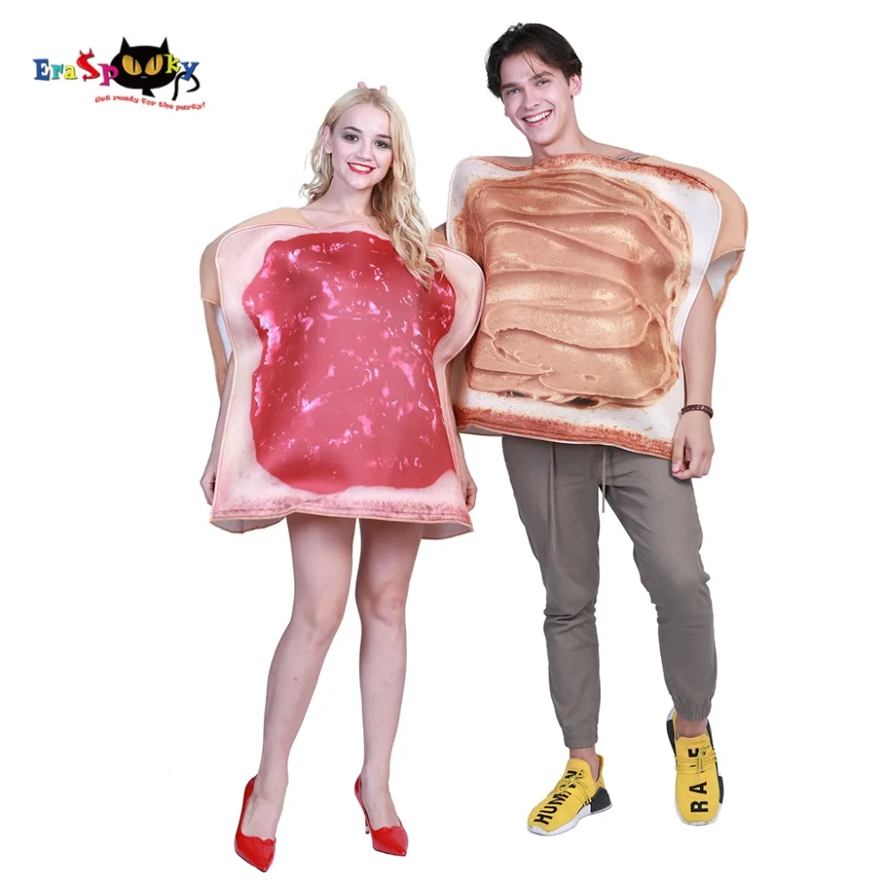 2 Piece/Set Couple Dress Sandwich Couples Adult Costume Toast Funny Food Costumes Jumpsuit Halloween Party Fancy Derss Carnival 2 Piece/Set Couple Dress Sandwich Couples Adult Costume Toast Funny Food Costumes Jumpsuit Halloween Party Fancy Derss Carnival