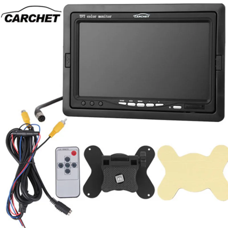 CARCHET 7 Inch Car Monitor TFT LCD Car DVD CCTV Reverse Waterproof Rear