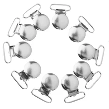 

New Hot Sale 10 Round Shape Pacifier Suspender Clips Holder Crafts w Plastic Insert 2.5cm Free Shipping