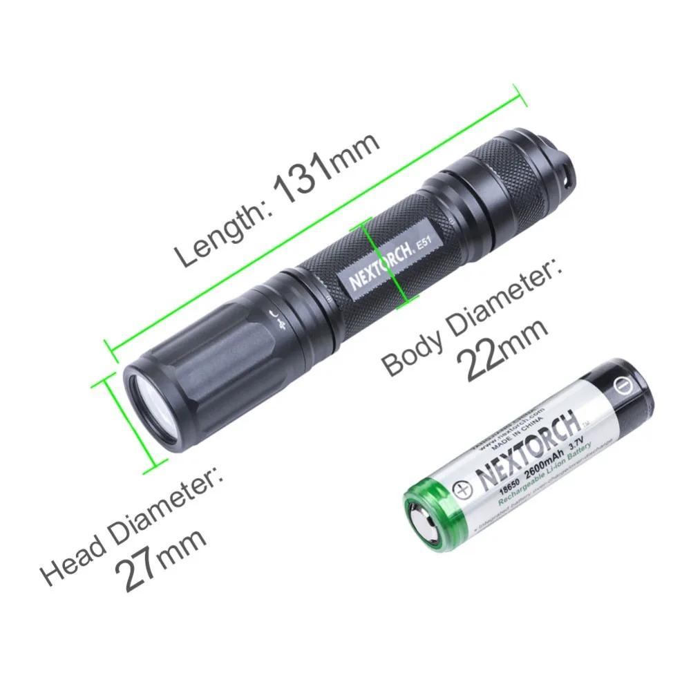  NEXTORCH 1000 Lumens 18650 Tactical Flashlight USB High Power Rechargeable Led Flashlight Torch for - 32846988372