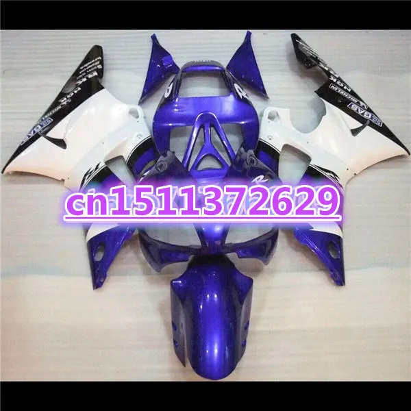 Комплект обтекателей для мотоцикла YAMAHA YZFR1 98 99 YZF R1 1998 1999 YZF1000 yzfr1 ABS белого и синего
