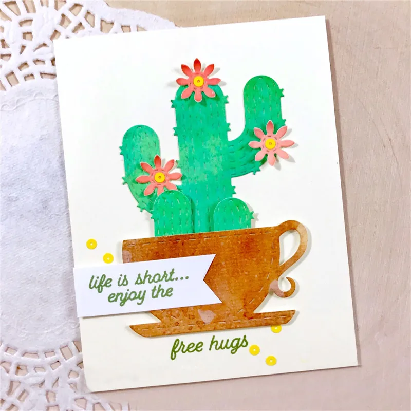 

DiyArts Cactus Die Set Cutting Dies 2019 for Card Making Scrapbooking DIY Album Embossing Paper Craft Plant Metal Die Cut