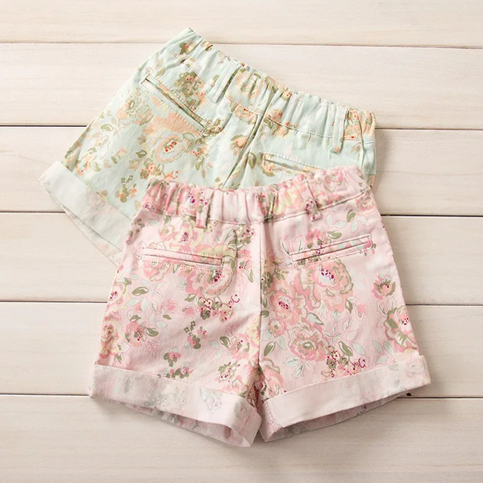 2 to 6 baby girls floral shorts, summer stylish flowers Casual child