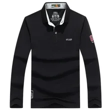 AFS JEEP, рубашка поло с длинным рукавом, мужская хлопковая Осенняя рубашка поло para hombre, одноцветная Повседневная футболка с буквенным логотипом, Топы И Футболки, большие размеры M-XXXL