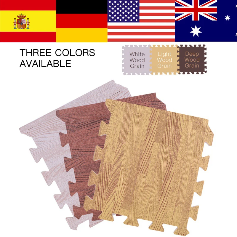 9 шт. 30*30 см имитация дерева мягкая пена упражнения коврики тренажерный зал детские коврики для игр светильник под дерево