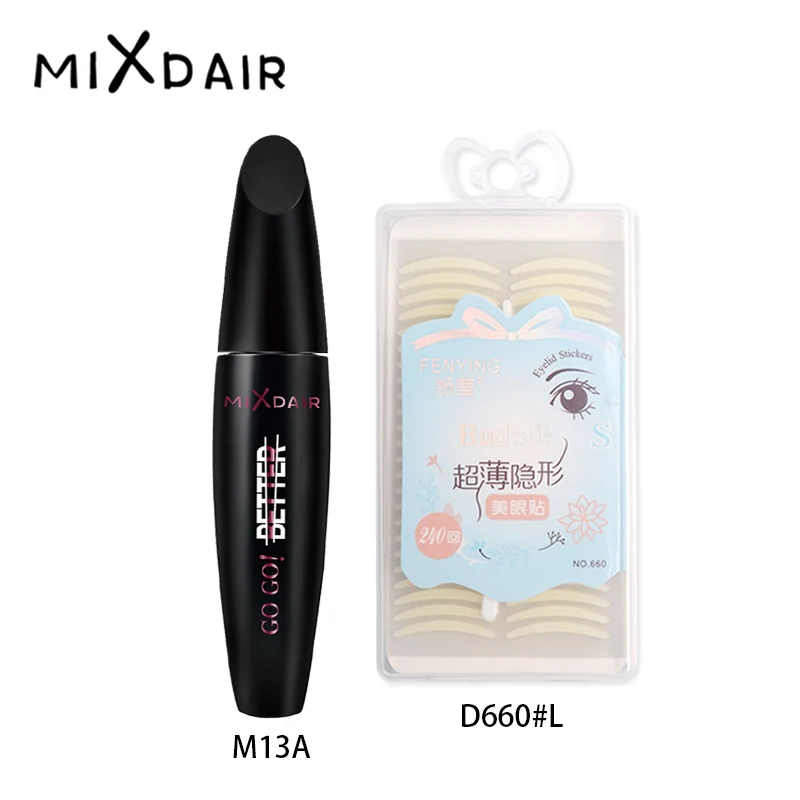 

Mixdair 2pcs/Set Mascara Waterproof Rimel 3d Mascara and Eyelid Stripe Eye Makeup Set Cosmetic Beauty Tools
