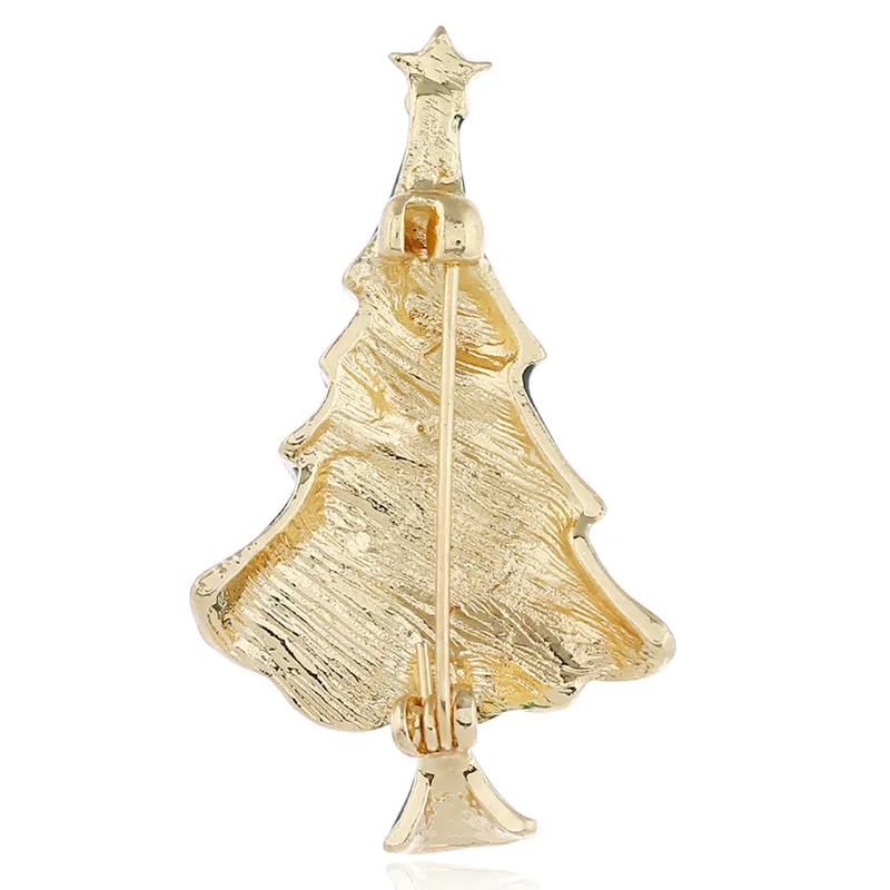 1pcs Colorful Green Paint Christmas Tree Brooches For Women  Sweater Accessories