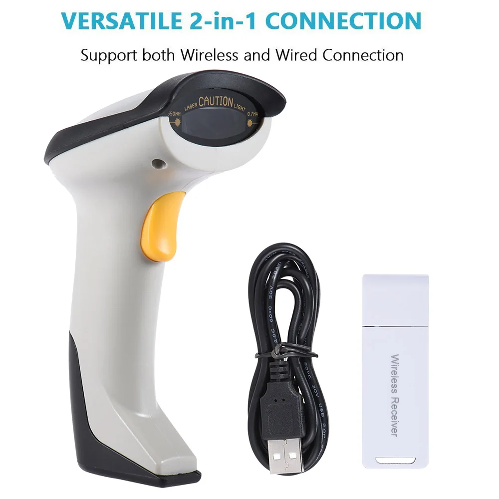 

Free Shipping 2.4G Wireless 1D Barcode Scanner Auto Sense Portable USB Wired & 2.4G Wireless 1D Bar Code Reader Scanner Handheld