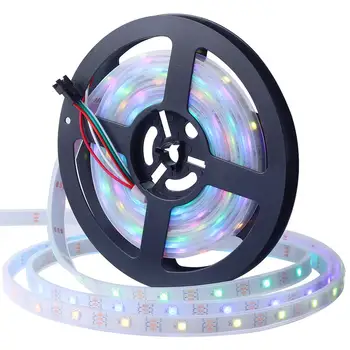 

WS2812B Individually Addressable LED Strip Light 5050 RGB SMD 30 Pixels Dream Color Waterproof IP67 Black PCB 5V ST600