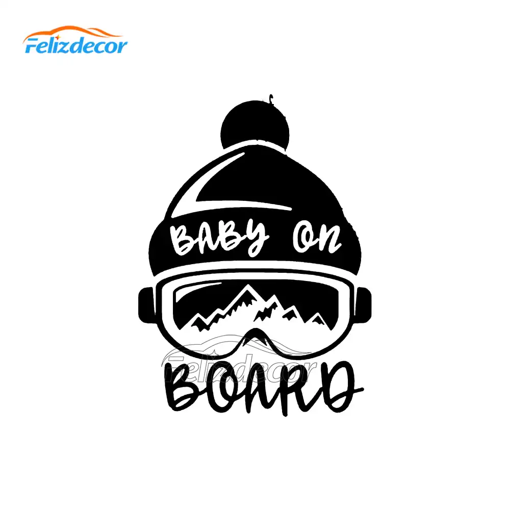 Autocollant De Voiture Pour Bebe 15xcm Snowboard A Bord Signe De Neige Decalcomanies De Voiture Decor De Famille En Vinyle Offre Speciale L1031 Aliexpress