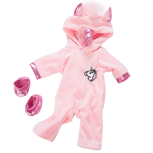 Warm Rompers jumpsuits+shoes Fit 17 inch 43cm Doll Clothes Born Baby Rompers Suit For Baby Birthday Festival Gift 8