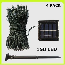 4 упак. 17 м 150 шнура СИД праздничное фестиваль света Свет Свадебные украшения свет Солнечный Сад Крытый дерево