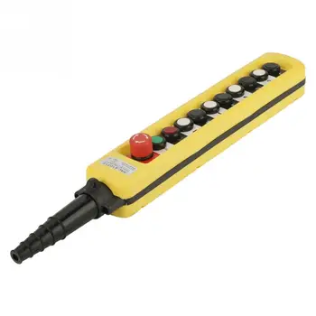 

500V 50ACrane Chain Hoist Push Button Switch Lifting Pendant Controller w/ Emergency Stop pendant switch control for hoist crane
