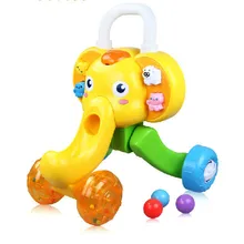 Безопасность ребенка ходунки с колесами малышей тележка сидеть к стоять музыкальные Уокер картов обучения ходьбе помощник первые шаги автомобиля