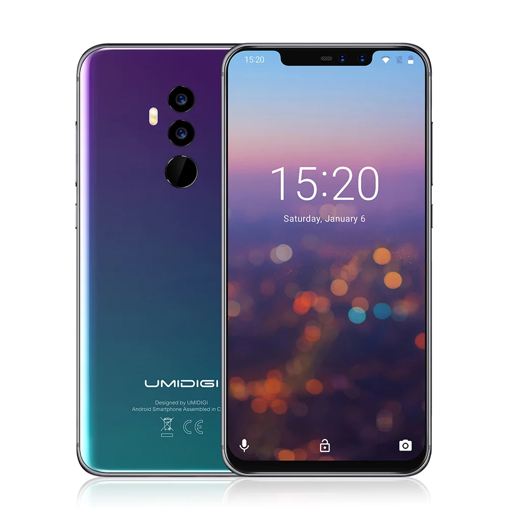 UMIDIGI Z2 4G смартфон 6 2 дюймов Helio P23 Восьмиядерный 4 Гб + 64 телефон из углеродного