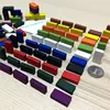 50 pcs 20*10*5mm coloré brique marques cuboïde bois jeu d'échecs pièces pour jetons jeux de société accessoire 10 couleurs ► Photo 1/6