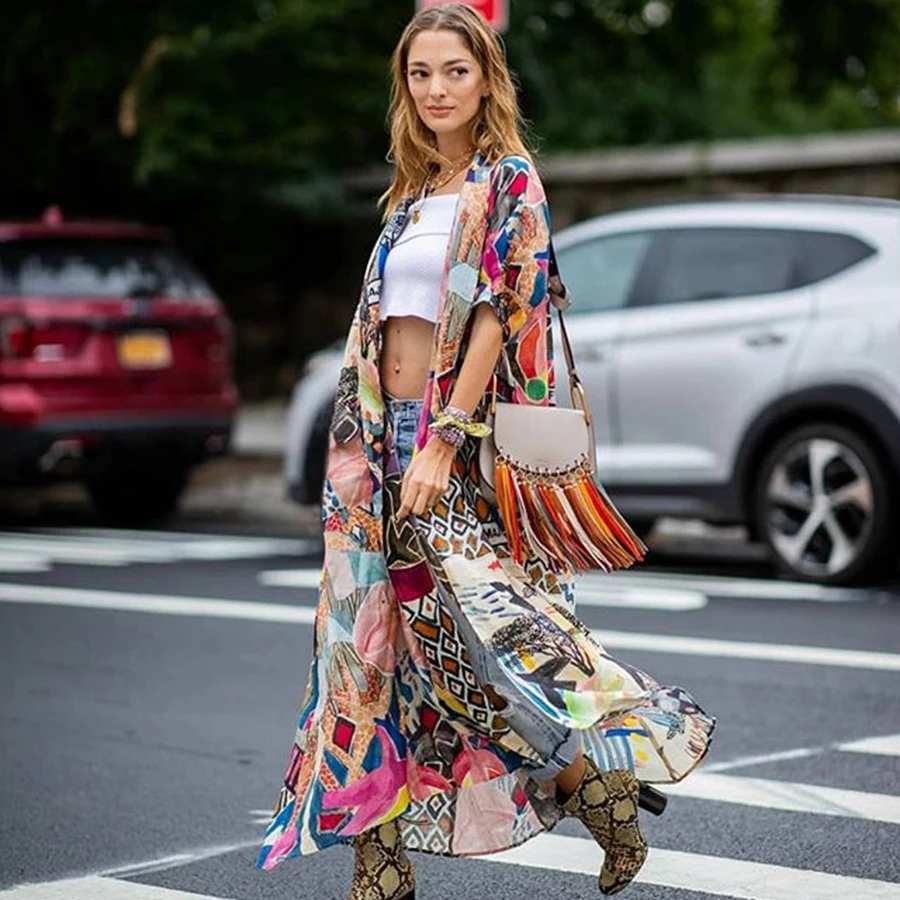 

2019 Summer Sexy Beach Cover Up Print Bikini Cover-ups Beach Women Beachwear Female Swimsuit Cover Up Dress Swimwear Beach Tunic