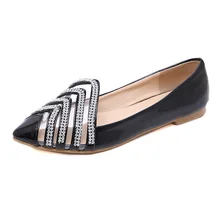 Zapatos mujer/Новинка года; женская обувь; Милая женская обувь на плоской подошве со стразами; Повседневная однотонная обувь