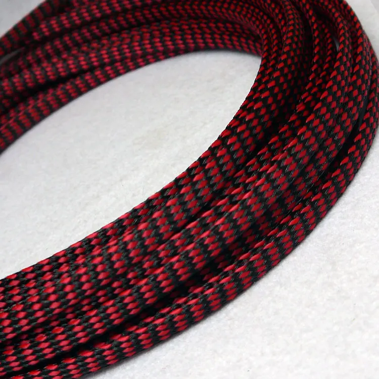 

10meter Cable Sleeves 4mm Cotton yarn Braid Wire Protecting PP+ PET Nylon Cable Sleeve wire mesh shock for cable sets