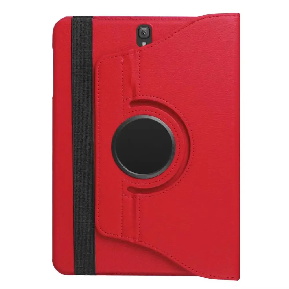 Вращающийся на 360 градусов Чехол-книжка из искусственной кожи для samsung Galaxy Tab S3 9,7 T820 T825 SM-T820 SM-T825 - Цвет: Red
